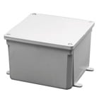 Molded Junction Box, Length 6 Inch x Width 6 Inch x Depth 4 Inch, Material Polycarbonate, Color Gray, Pack of 10