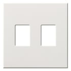 Single-gang VWP Series WallPlate for Vareo, Nova T and GRAFIK Eye Wallstation, Two-gang for 2 dimmers or switches in white