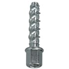 Concrete Bottom Mount Rod Hanger, Steel material, Zinc Plated Finish, 1-1/2 in. length, 1/4 x 1-1/2 in. Size, 1/4 in. diameter, ANSI Wedge Bolt Thread